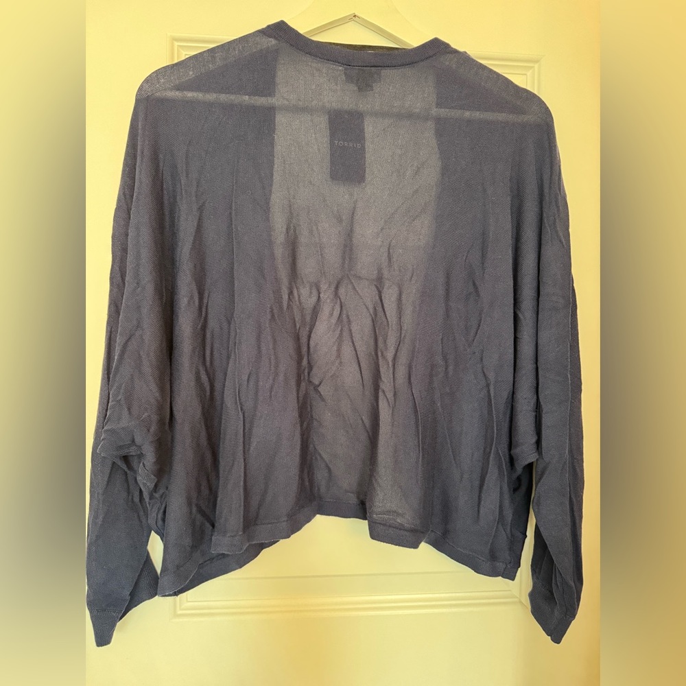 NWT Dark blue, lightweight, Torrid shrug